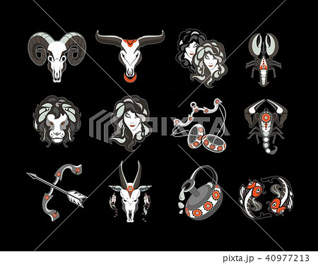 Set of horoscope signs 40977213