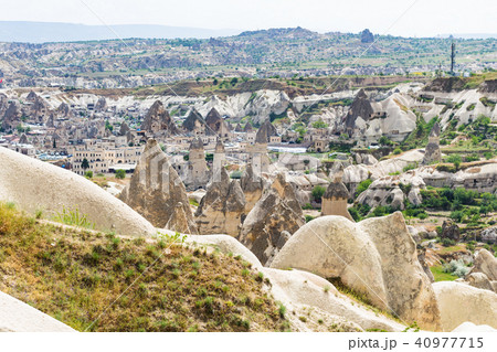 view of Goreme town in Cappadocia in spring view of Goreme town in Cappadocia in spring 40977715