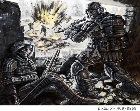 The soldier turned to the wounded sniper The soldier turned to the wounded sniper 40978869