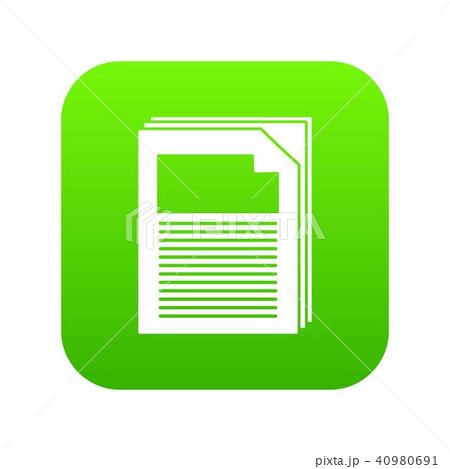 Paper icon green vector 40980691