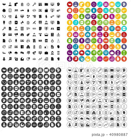 100 business operation icons set vector variant 100 business operation icons set vector variant 40980887