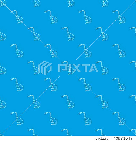 Aquatic dinosaur pattern vector seamless blue 40981045