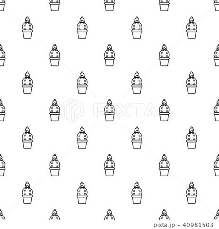 Plump cactus pattern vector seamless 40981503