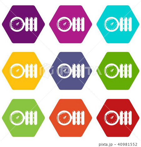 Manometer icons set 9 vector Manometer icons set 9 vector 40981552