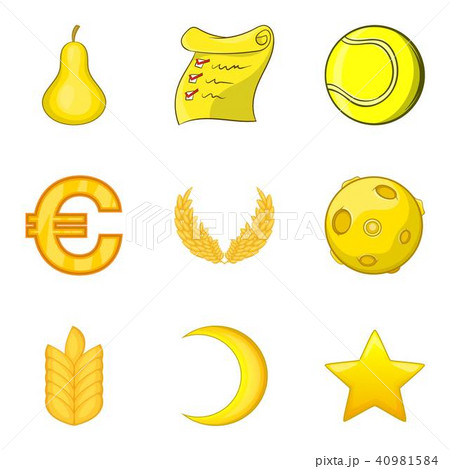 Official journey icons set, cartoon style 40981584