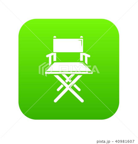 Director chair icon green vector 40981607