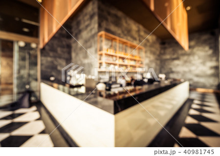 Abstract blur and defocused restaurant and coffee shop interior 40981745