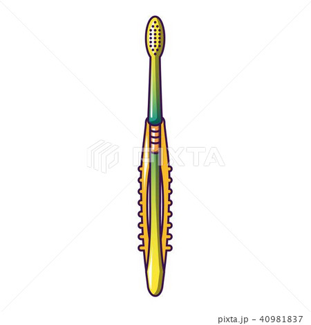 Back of toothbrush icon, cartoon style Back of toothbrush icon, cartoon style 40981837