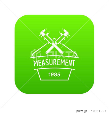 Vernier caliper icon green vector 40981903