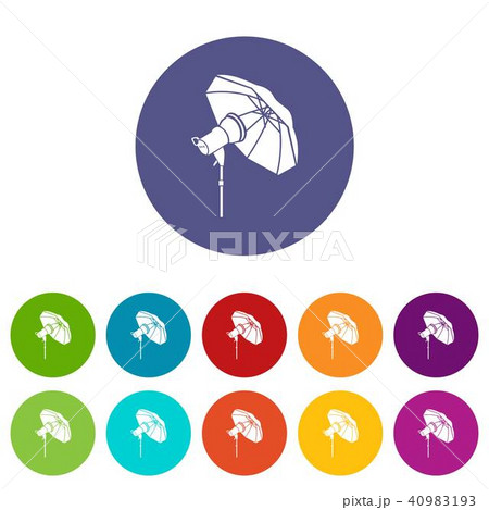 Studio flash with umbrella icon in simple style Studio flash with umbrella icon in simple style 40983193