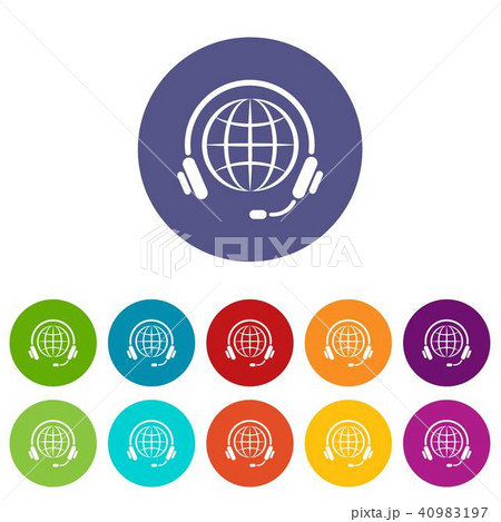 Consultation worldwide icon, simple style Consultation worldwide icon, simple style 40983197