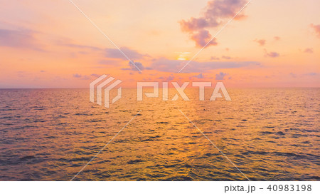 Aerial view with sea and beach on the island 40983198