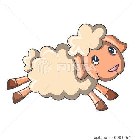Running sheep icon, cartoon style 40983264