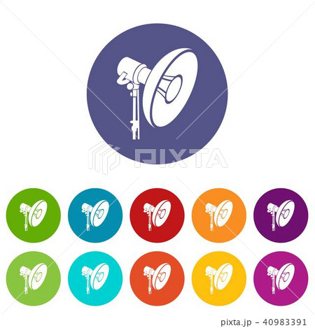 Professional studio light icon, simple style Professional studio light icon, simple style 40983391
