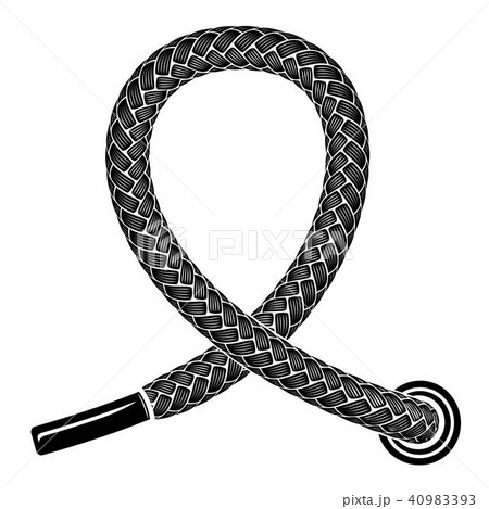 Black shoelace icon, simple style Black shoelace icon, simple style 40983393
