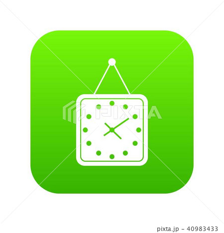Watch icon digital green 40983433
