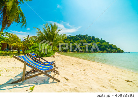 Beautiful tropical beach and sea with coconut palm tree in paradise island 40983893