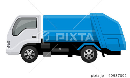 ごみ収集車のイラスト素材 40987092 Pixta