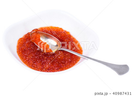Salted salmon roe in white bowl 40987431
