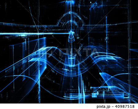 Glass tunnel - abstract digitally generated imageのイラスト素材 [40987518] - PIXTA