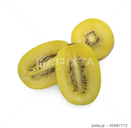 yellow kiwi fruit on white 40987772