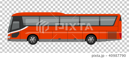 観光バス 高速バス 夜行バスのイラスト素材