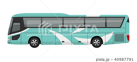 観光バス 高速バス 夜行バスのイラスト素材 40987791 Pixta