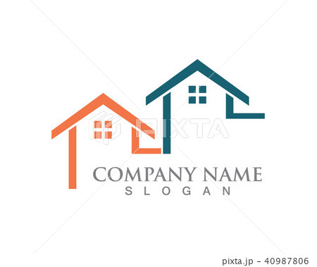 home buildings logo and symbols icons templateのイラスト素材