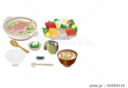 今日のご飯鯛飯と豚汁 今日のご飯鯛飯と豚汁 40989316