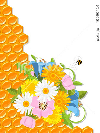 flowers and honeycomb flowers and honeycomb 40990414