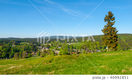 Summer landscape of Jizera Mountains from Bedrichov, Czech Republic 40992851