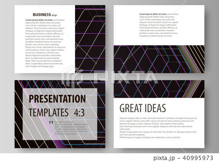 Business templates for presentation slides. Vector layouts in flat style. Abstract polygonal 40995973