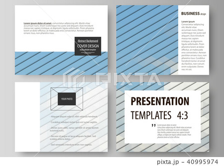 Set of business templates for presentation slides. Easy editable vector layouts in flat design. Blue 40995974