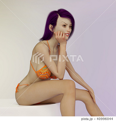 Sexy female model in bikini in a casual pose 40996044