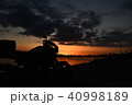 バイクと朝焼け 40998189