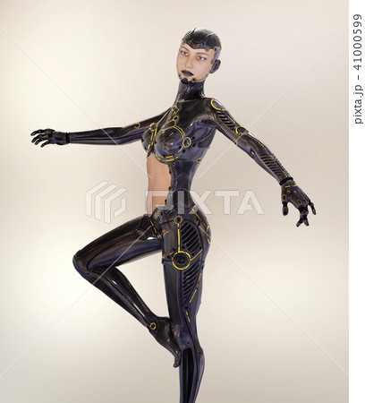 Posing humanoid robot Posing humanoid robot 41000599