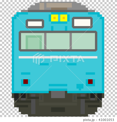 ドット絵風の通勤電車（103系高運転台ATC・青） 41001053