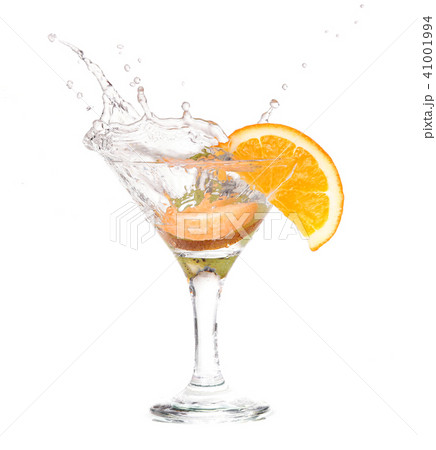cocktail in a martini glass on a white cocktail in a martini glass on a white 41001994