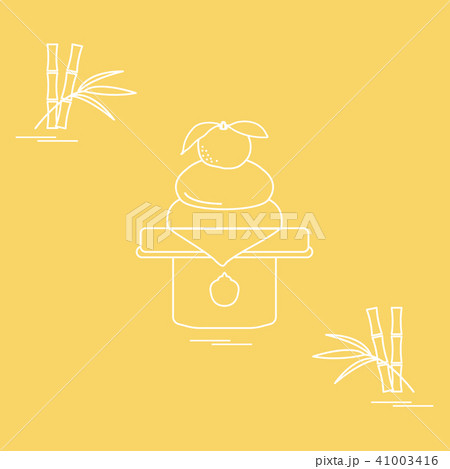 Kagami mochi - traditional New Year treats in Kagami mochi - traditional New Year treats in 41003416