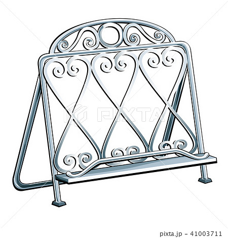 Vintage wrought iron bookends isolated on a white background. Vector illustration. 41003711