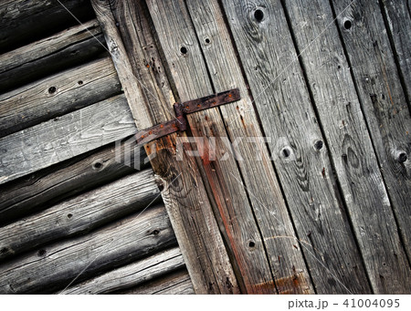 detail door on an old wooden cottage detail door on an old wooden cottage 41004095