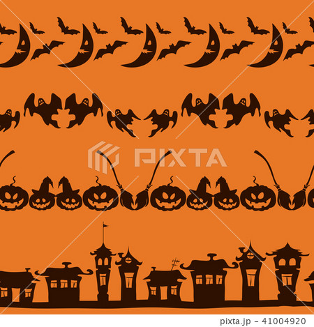 Halloween borders set on orange background. 41004920