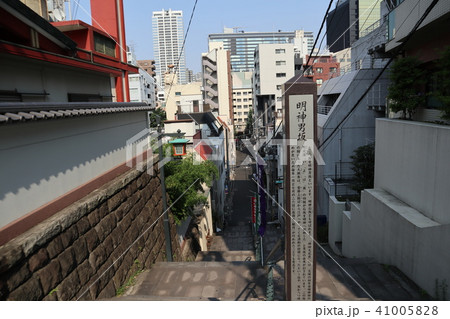 神田明神 明神男坂の写真素材