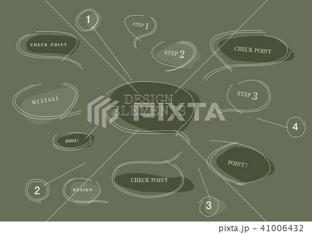 おしゃれな吹き出し 41006432