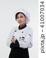 portrait of asia clef woman on white background 41007034