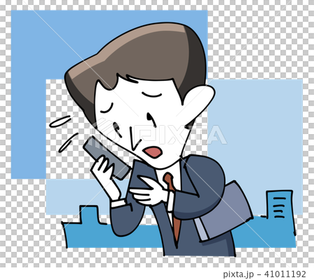 ビジネスマン-緊急の連絡 ビジネスマン-緊急の連絡 41011192