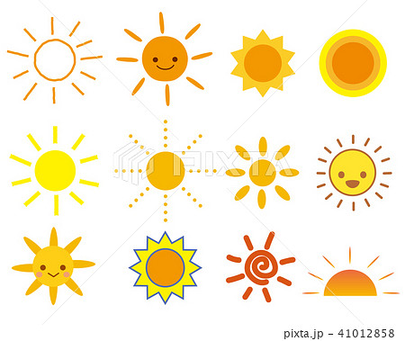 太陽 アイコンマークセットのイラスト素材 41012858 Pixta