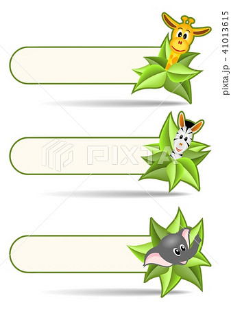 stickers with animals - zebra, girrafe, elephant 41013615