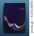 Vector business brochure flyer template or corporate banner design in A4 size.Neon lights on dark 41014660