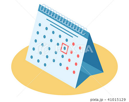 Flat isometric illustration of desktop calendar.  41015129